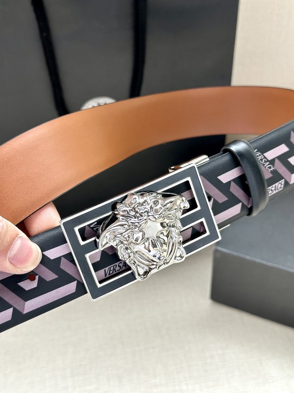 베르사체 펜디 콜라보 회전 버클 와이드 벨트 3.8cm 001-219980