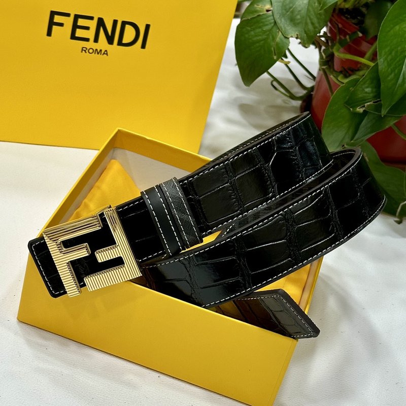 펜디 FENDI 블랙 더블 버클 양면 사용 벨트 001-219987