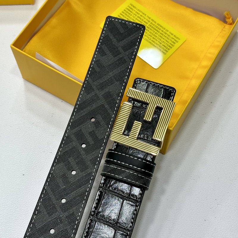 펜디 FENDI 블랙 더블 버클 양면 사용 벨트 001-219987