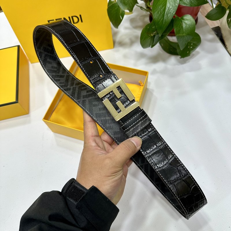 펜디 FENDI 블랙 더블 버클 양면 사용 벨트 001-219987