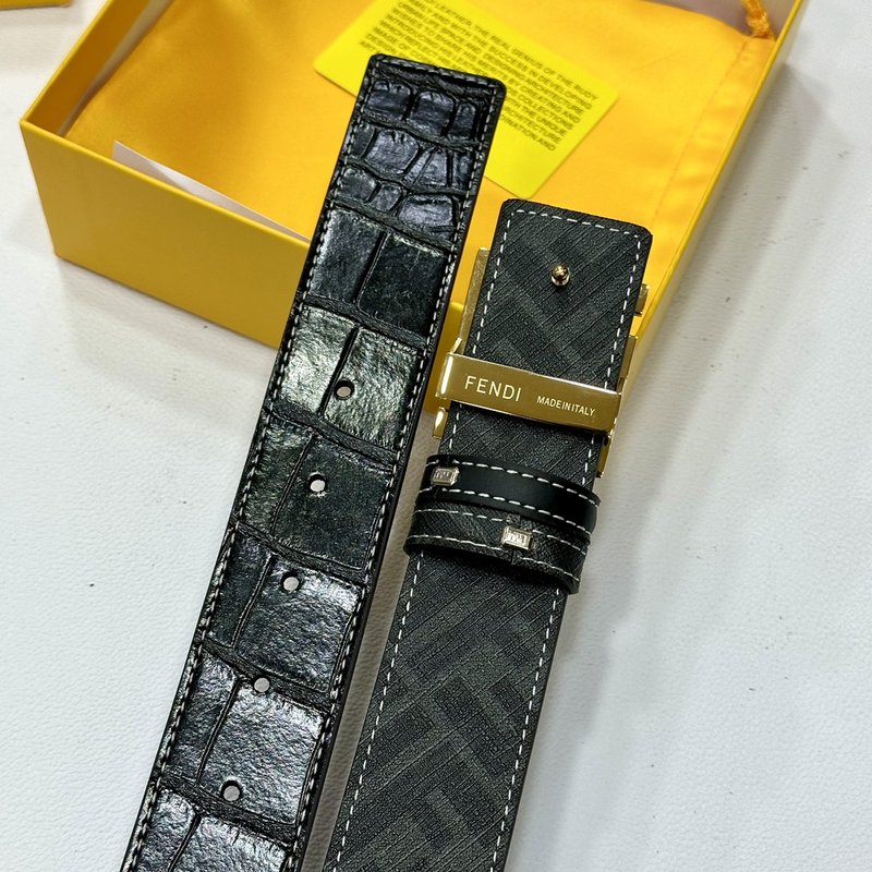 펜디 FENDI 블랙 더블 버클 양면 사용 벨트 001-219987