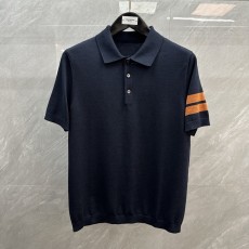 톰브라운 스트라이프 칼라 반팔 폴로 셔츠 001-220007