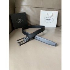 프라다 남성용 블랙 양면 가죽 벨트 001-220077