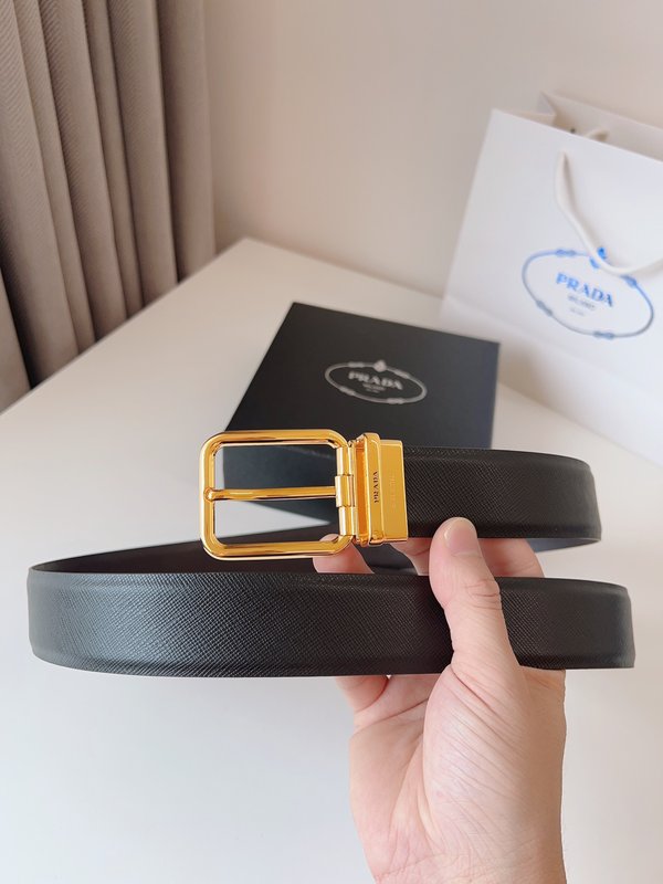 프라다 PRADA 블랙 벨트 35mm 001-220121
