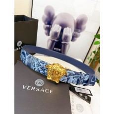 베르사체 양면 프린트 벨트 메두사 버클 001-220258