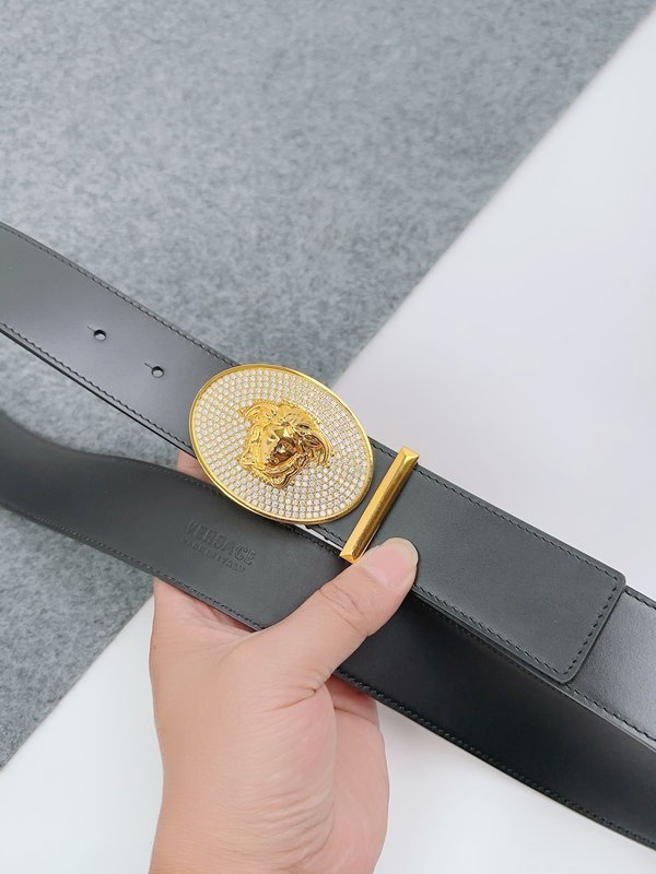 베르사체 메두사 헤드 버클 가죽 벨트 001-220267