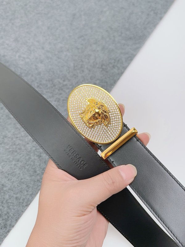 베르사체 메두사 헤드 버클 가죽 벨트 001-220267