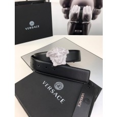 베르사체 크리스탈 메두사 버클 가죽 벨트 001-220316
