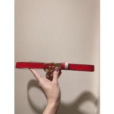 구찌 양면 회전 사용 레드 벨트 001-220343