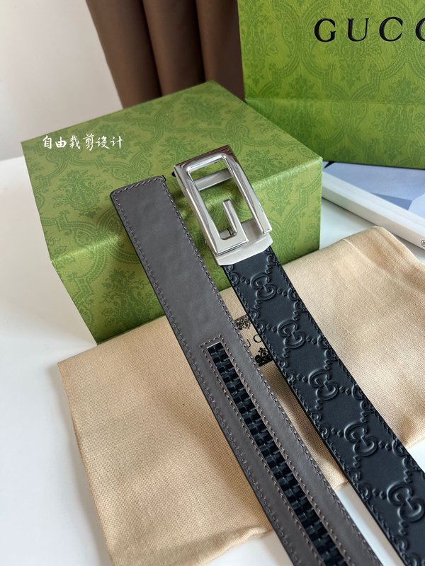 구찌 오토 버클 벨트 양면 소가죽 35MM 001-220346