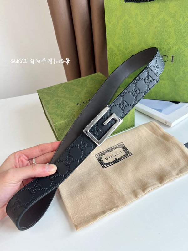구찌 오토 버클 벨트 양면 소가죽 35MM 001-220346