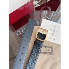 구찌 프랑스 원산 가죽 블랙 벨트 001-220391