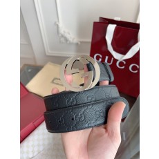 구찌 클래식 엠보스 레더 벨트 더블 G 버클 40mm 001-220419