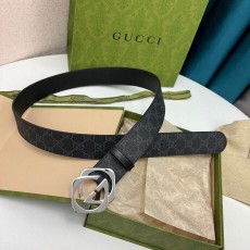 구찌 GG Supreme 캔버스 벨트 블랙 001-220433