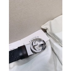 구찌 클래식 더블 G 버클 블랙 가죽 벨트 001-220448