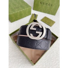 구찌 4.0cm 압화 소가죽 벨트 001-220460