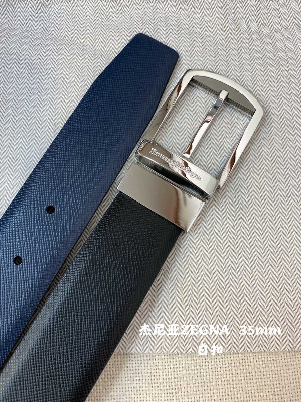 제냐 양면 소가죽 벨트 남성 비즈니스 35MM 001-220509