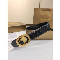 스테파노 리치 악어무늬 소가죽 독수리 벨트 001-220512