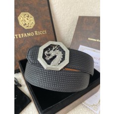 스테파노 리치 독수리 버클 엠보스 벨트 001-220523