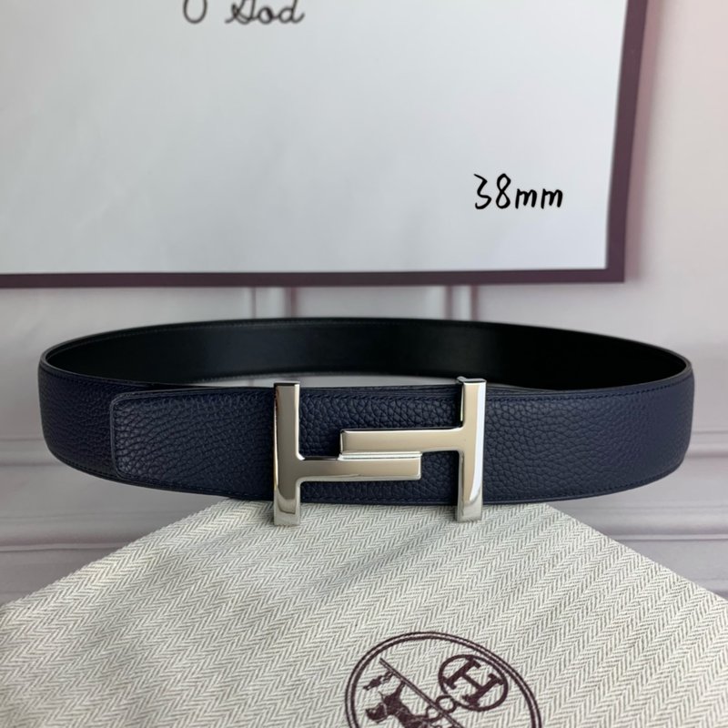 에르메스 양면 소가죽 H 버클 벨트 38mm 001-220625