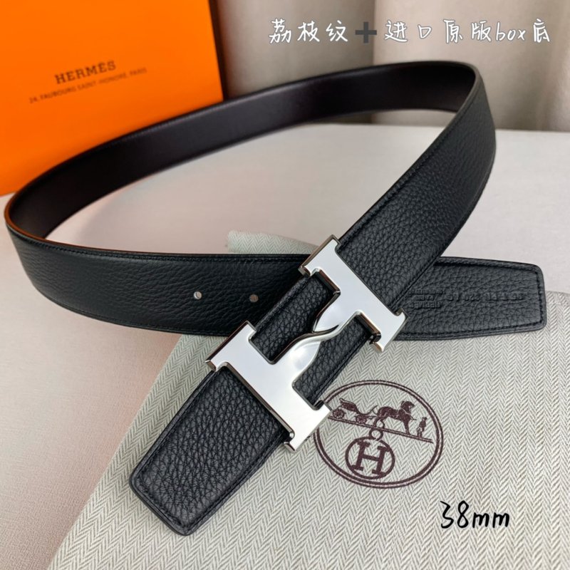 에르메스 양면 H 버클 벨트 38mm 블랙 001-220644