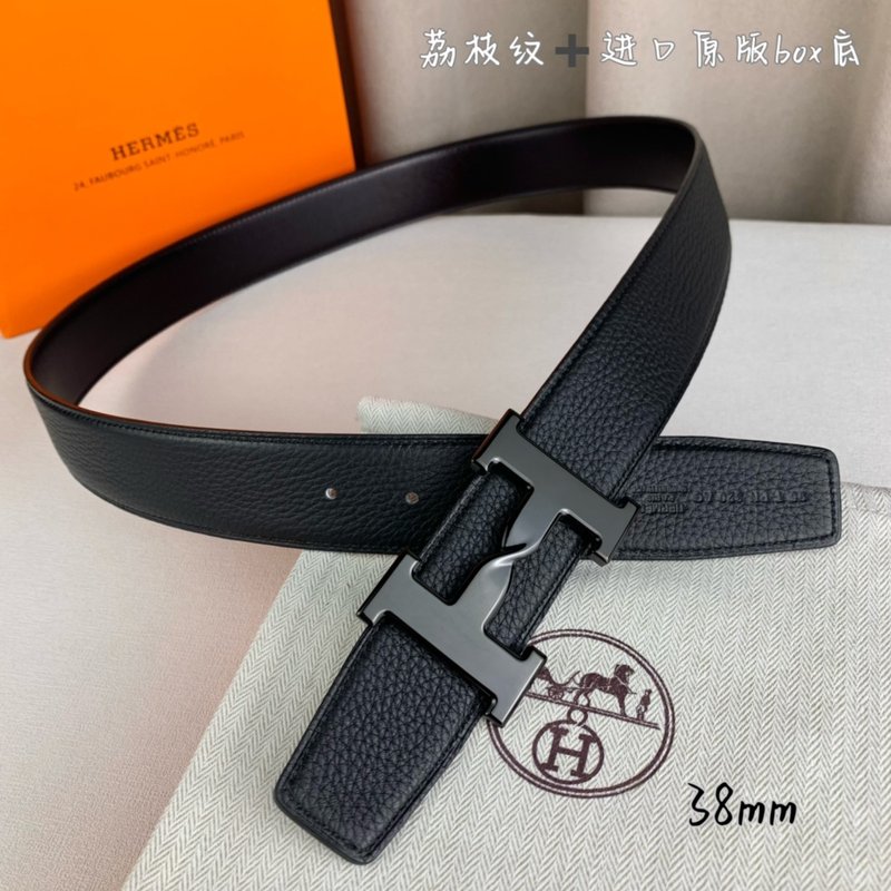 에르메스 양면 H 버클 벨트 38mm 블랙 001-220644