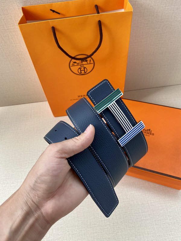에르메스 양면 리치 그레인 소가죽 벨트 38mm 001-220723