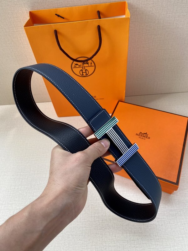 에르메스 양면 리치 그레인 소가죽 벨트 38mm 001-220723