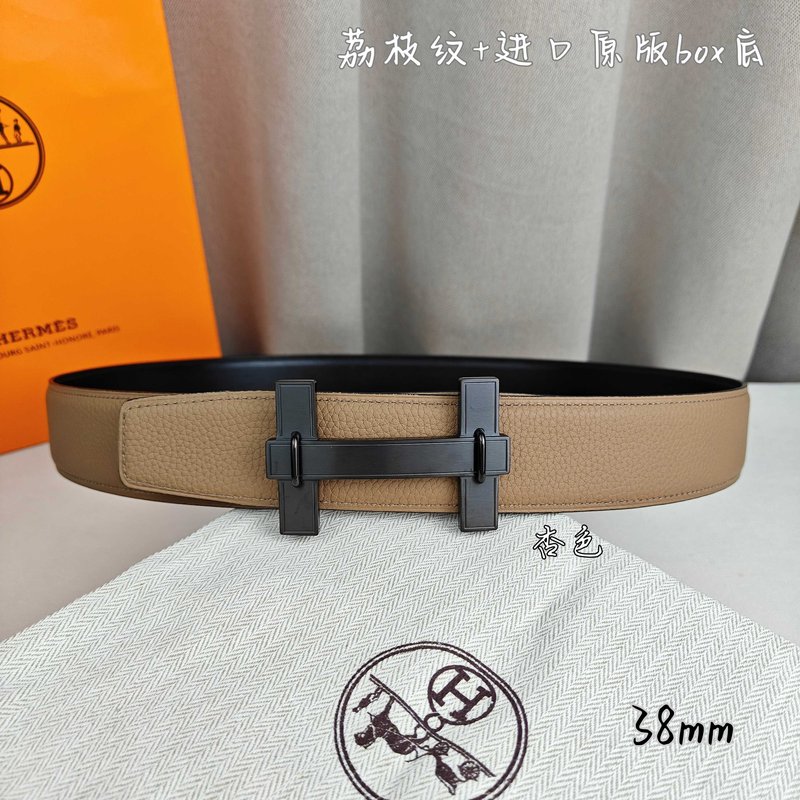 에르메스 양면 벨트 H 버클 소가죽 001-220749