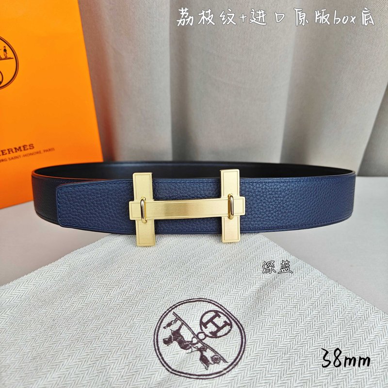 에르메스 양면 소가죽 벨트 38mm H 버클 001-220751