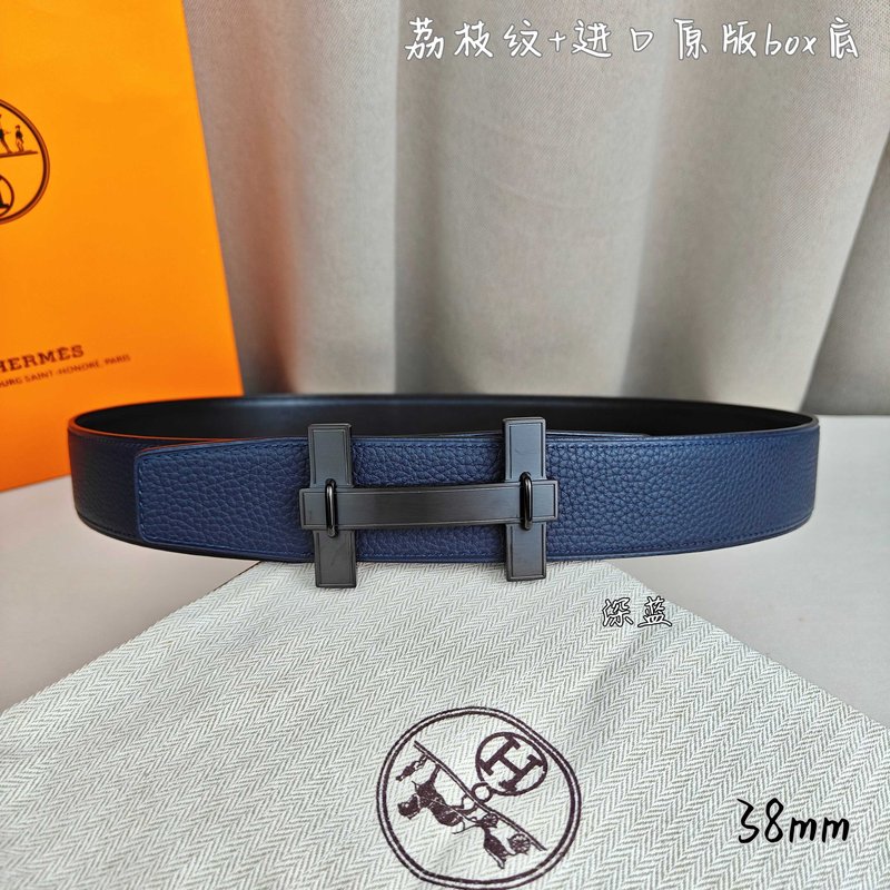 에르메스 양면 소가죽 벨트 38mm H 버클 001-220751