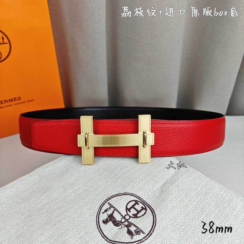 에르메스 양면 소가죽 벨트 38mm H 버클 001-220753