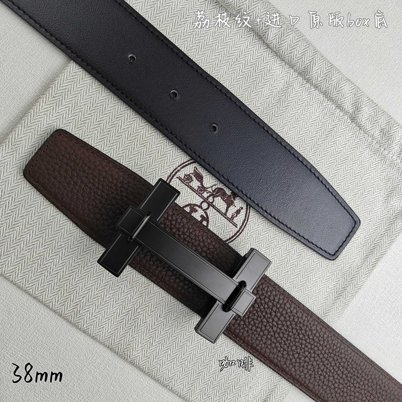 에르메스 양면 가죽 벨트 H 버클 38mm 001-220756