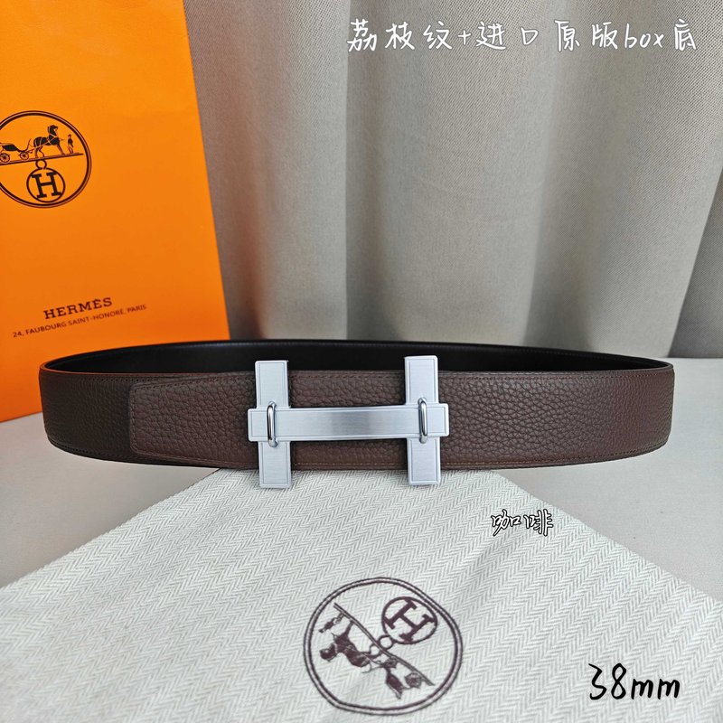 에르메스 양면 가죽 벨트 H 버클 38mm 001-220756