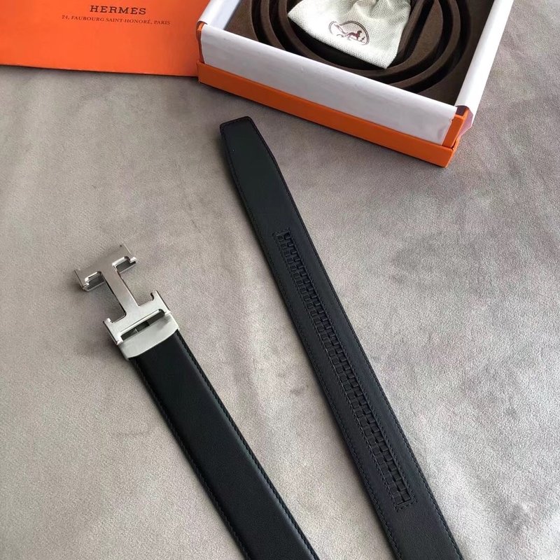 에르메스 35mm 블랙 H 버클 자동 벨트 001-220758