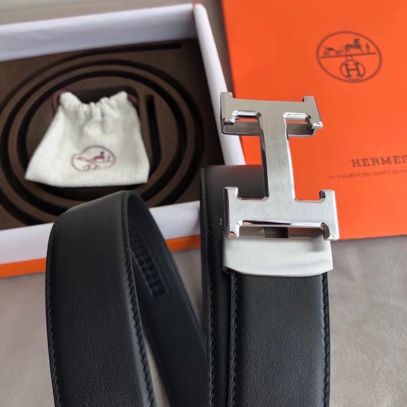에르메스 35mm 블랙 H 버클 자동 벨트 001-220758