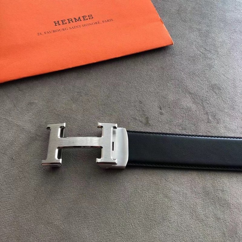 에르메스 35mm 블랙 H 버클 자동 벨트 001-220758