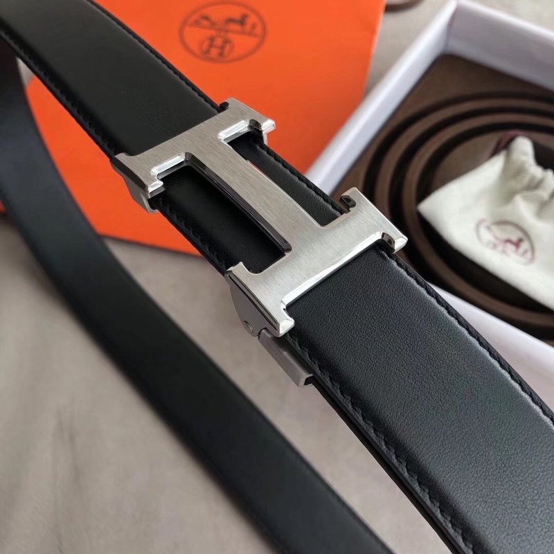 에르메스 35mm 블랙 H 버클 자동 벨트 001-220758