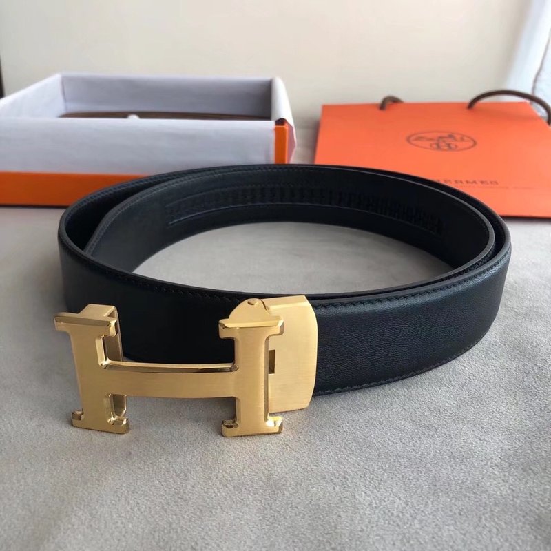 에르메스 35mm 블랙 H 버클 자동 벨트 001-220759