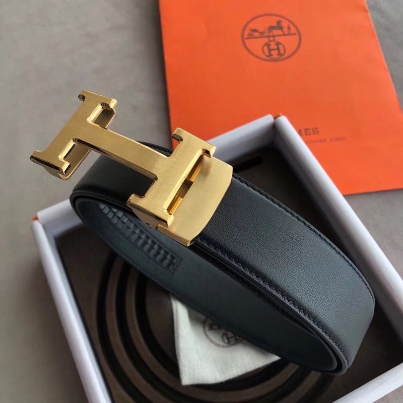 에르메스 35mm 블랙 H 버클 자동 벨트 001-220759
