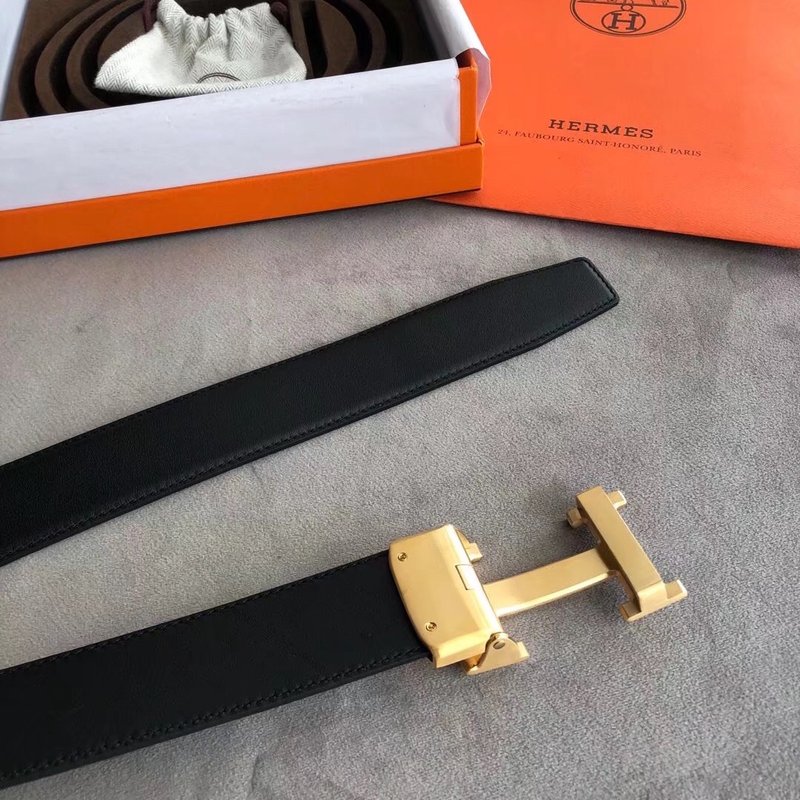 에르메스 35mm 블랙 H 버클 자동 벨트 001-220759