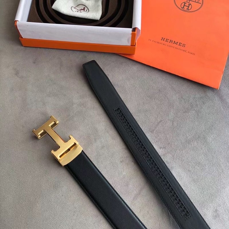 에르메스 35mm 블랙 H 버클 자동 벨트 001-220759
