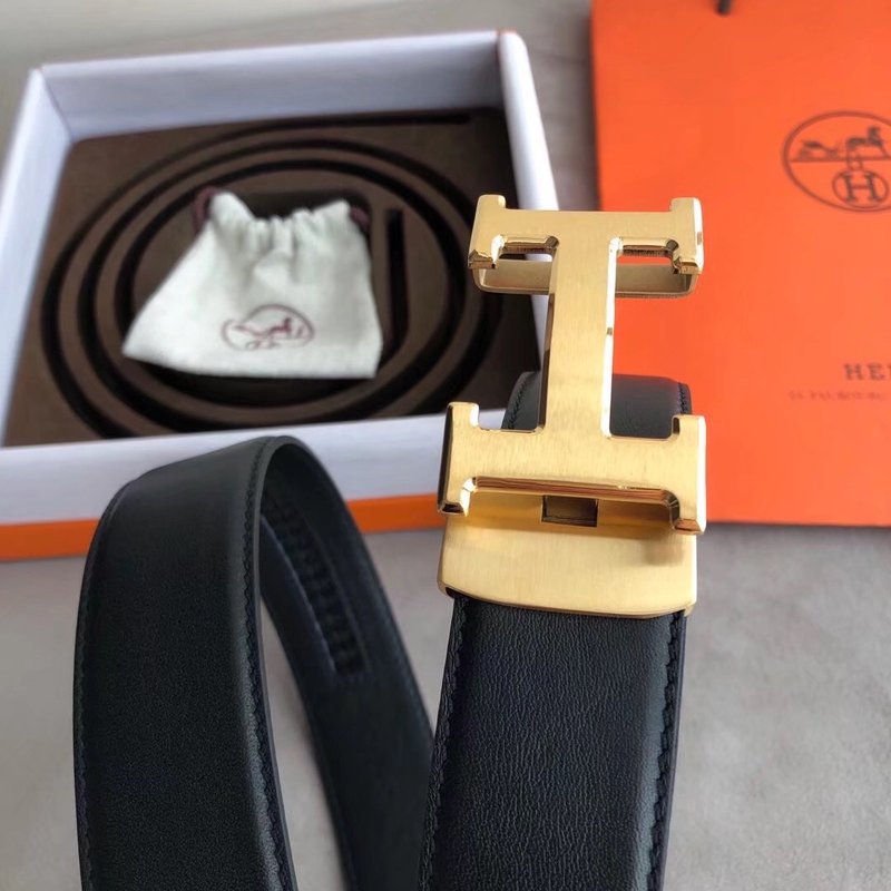 에르메스 35mm 블랙 H 버클 자동 벨트 001-220759