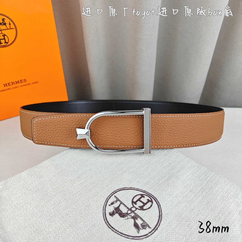 에르메스 쌍두 벨트 토고 가죽 38mm 001-220761