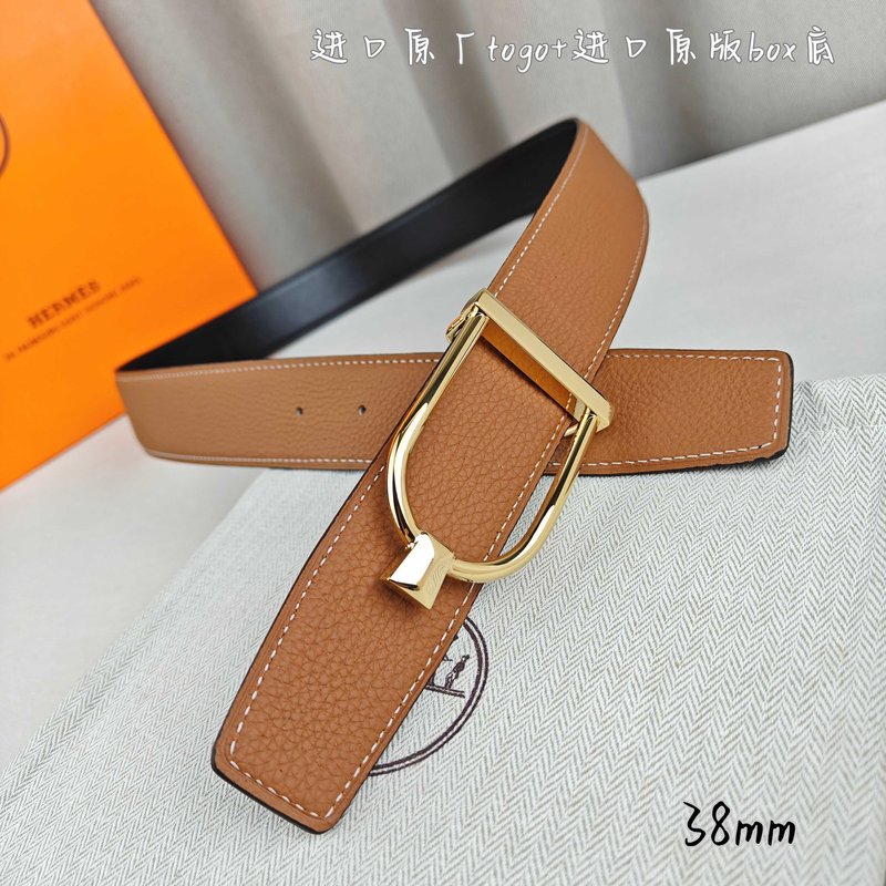 에르메스 쌍두 벨트 토고 가죽 38mm 001-220761