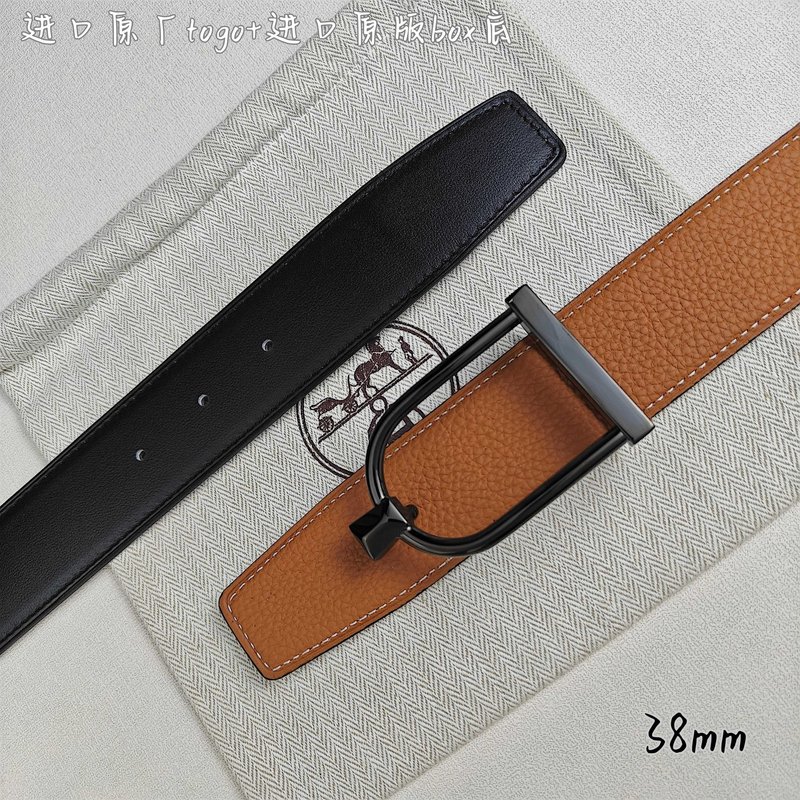 에르메스 쌍두 벨트 토고 가죽 38mm 001-220761