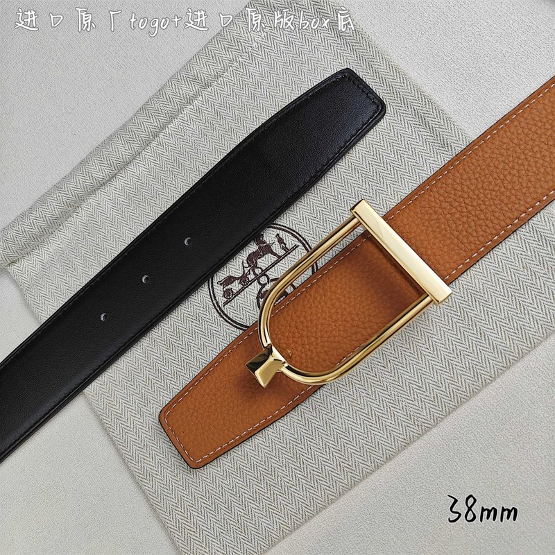 에르메스 쌍두 벨트 토고 가죽 38mm 001-220761