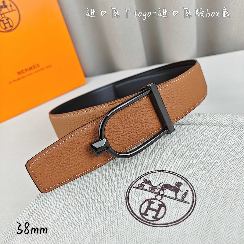 에르메스 쌍두 벨트 토고 가죽 38mm 001-220761