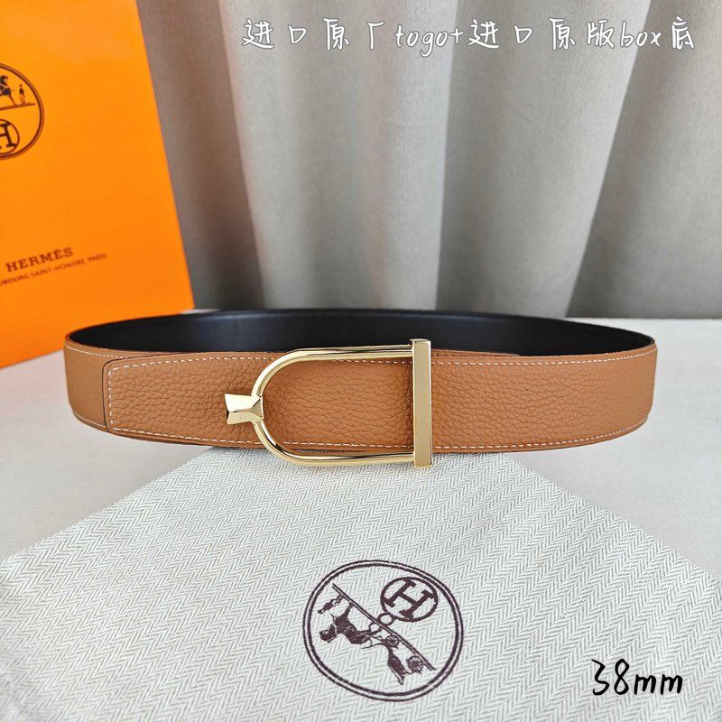 에르메스 쌍두 벨트 토고 가죽 38mm 001-220761