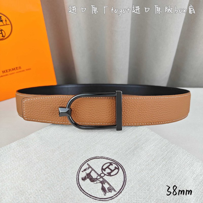 에르메스 쌍두 벨트 토고 가죽 38mm 001-220761